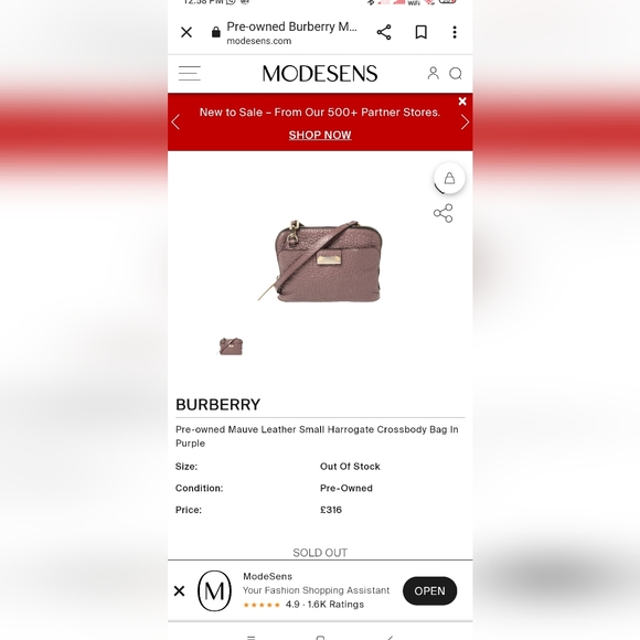 Authentic Burberry Heritage Grain Small Harrogate Crossbody Bag Dusky Mauve - Picture 16 of 16